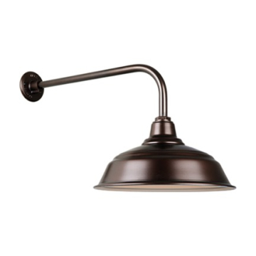 Hi-Lite 17" Curved Shade Gooseneck - 24" Curve Arm - 120V - Oil Rubbed Bronze