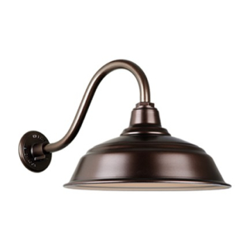 Hi-Lite 17" Curved Shade Gooseneck - 16" Small Loop Arm - 120V - Oil Rubbed Bronze