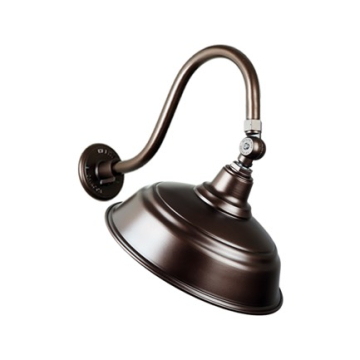 Hi-Lite 17" Curved Shade Gooseneck with Swivel Shade - 16" Small Loop Arm - 120V - Oil Rubbed Bronze