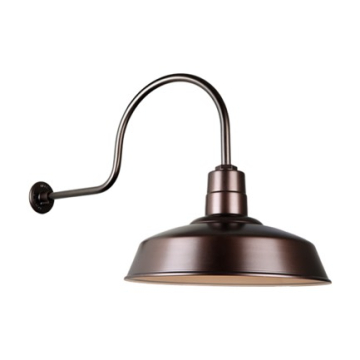 Hi-Lite 18" Classic Shade Gooseneck - 30" Large Loop Arm - 120V - Oil Rubbed Bronze