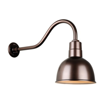 Hi-Lite 10" Deep Bowl Shade Gooseneck - 22" Small Loop Arm - 120V - Oil Rubbed Bronze