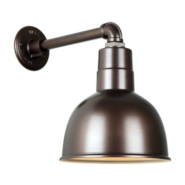 Hi-Lite 10" Deep Bowl Shade Gooseneck - 11.5" Straight Arm - 120V - Oil Rubbed Bronze