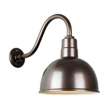 Hi-Lite 12" Deep Bowl Shade Gooseneck - 16" Small Loop Arm - 120V - Oil Rubbed Bronze