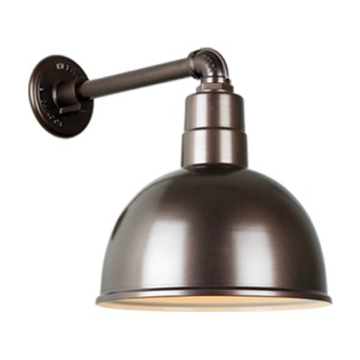 Hi-Lite 12" Deep Bowl Shade Gooseneck - 11.5" Straight Arm - 120V - Oil Rubbed Bronze