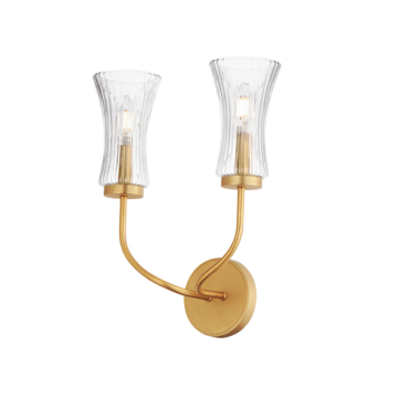 Maxim Lighting Camelot 2-Light Sconce - 120V - Natural Aged Brass