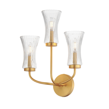Maxim Lighting Camelot 3-Light Sconce - 120V - Natural Aged Brass