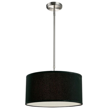 Z-Lite Albion 16" 3-Light Pendant - 120V - Brushed Nickel / Black