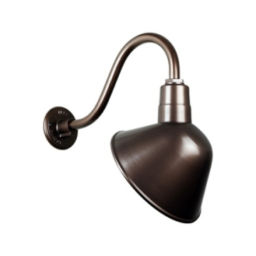 Hi-Lite 10" Angle Shade Gooseneck - 16" Small Loop Arm - 120V - Oil Rubbed Bronze