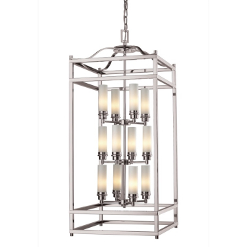 Z-Lite Altadore 12-Light Chandelier - 120V - Brushed Nickel / Matte Opal
