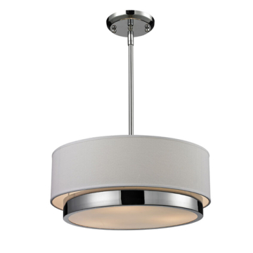 Z-Lite Jade 16" 3-Light Chandelier - 120V - Chrome