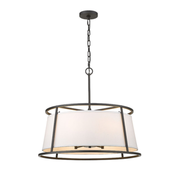Z-Lite Lenyx 6-Light Chandelier - 120V - Iron Ore