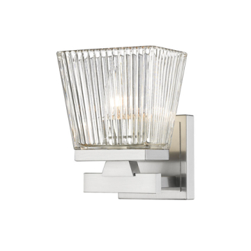 Z-Lite Astor 1-Light Wall Sconce - 120V - Brushed Nickel / Clear