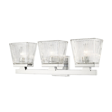 Z-Lite Astor 3-Light Vanity - 120V - Chrome / Clear
