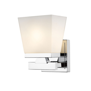 Z-Lite Astor 1-Light Wall Sconce - 120V - Chrome / Etched Opal