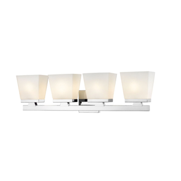Z-Lite Astor 4-Light Vanity - 120V - Chrome / Etched Opal
