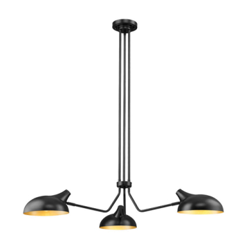 Z-Lite Bellamy 3-Light Chandelier - 120V - Matte Black