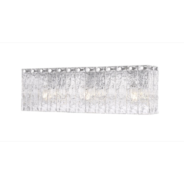 Z-Lite Glacier 24" 3-Light Vanity - 120V - Chrome / Clear