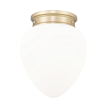Z-Lite Gideon 12.5" 1-Light Flush Mount - 120V - Modern Gold