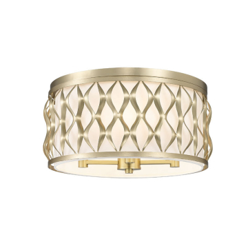 Z-Lite Harden 16" 4-Light Flush mount - 120V - Modern Gold