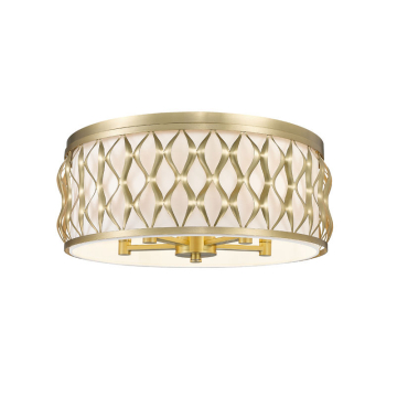 Z-Lite Harden 20" 5-Light Flush mount - 120V - Modern Gold