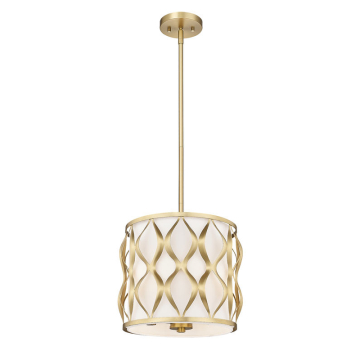 Z-Lite Harden 12" 3-Light Pendant - 120V - Modern Gold