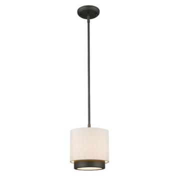 Z-Lite Jade 8" 1-Light Pendant - 120V - Factory Bronze