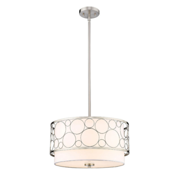 Z-Lite Kendall 3-Light Pendant - 120V - Brushed Nickel