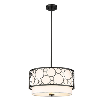 Z-Lite Kendall 3-Light Pendant - 120V - Matte Black