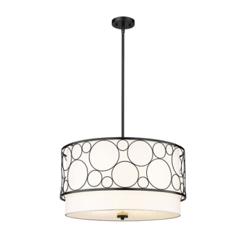Z-Lite Kendall 4-Light Chandelier - 120V - Matte Black