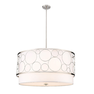 Z-Lite Kendall 5-Light Chandelier - 120V - Brushed Nickel