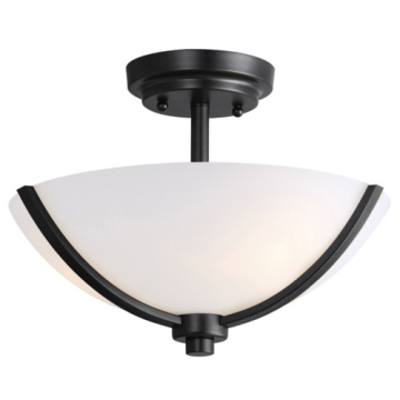 Maxim Lighting Deven 3-Light Semi-Flush Mount - 120V - Black