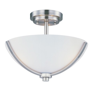 Maxim Lighting Deven 3-Light Semi-Flush Mount - 120V - Satin Nickel