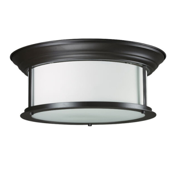 Z-Lite Sonna 16" 3-Light Flush Mount - 120V - Bronze / Matte Opal