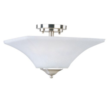 Maxim Lighting Aurora 2-Light Semi-Flush Mount - 120V - Satin Nickel