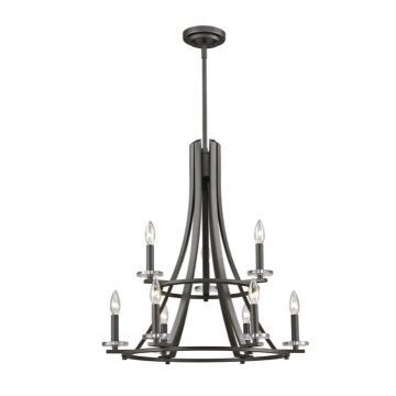 Z-Lite Verona 25" 9-Light Chandelier - 120V - Bronze