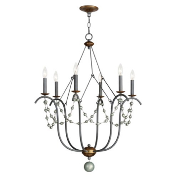 Maxim Lighting Formosa 6-Light Chandelier - 120V - Golden Noir