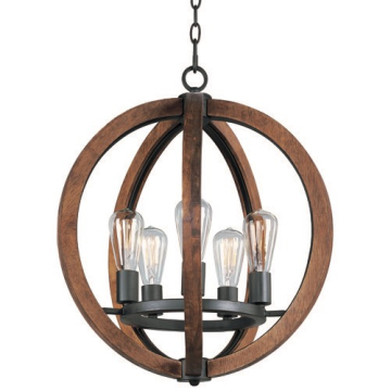 Maxim Lighting Bodega Bay 5-Light Chandelier - 120V - Anthracite