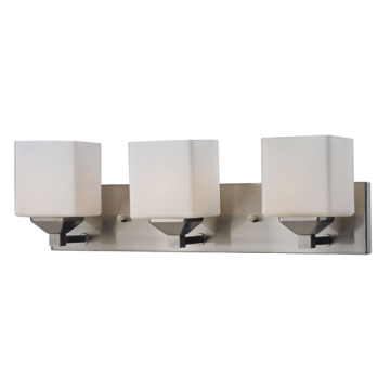 Z-Lite Quube 3-Light Vanity - 120V - Brushed Nickel