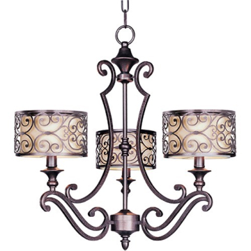 Maxim Lighting Mondrian 3-Light Chandelier - 120V - Umber Bronze