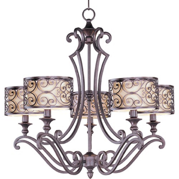 Maxim Lighting Mondrian 5-Light Chandelier - 120V - Umber Bronze