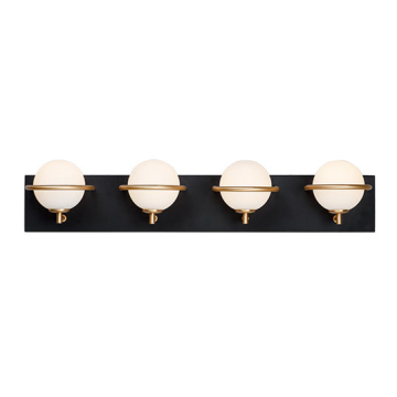 Maxim Lighting Revolve 4-Light Bath Vanity Light - 120V - Black / Gold