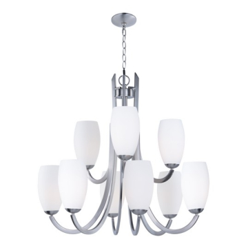 Maxim Lighting Taylor 9-Light Chandelier - 120V - Satin Nickel