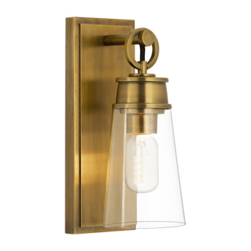 Z-Lite Wentworth 12" 1-Light Wall Sconce - 120V - Rubbed Brass