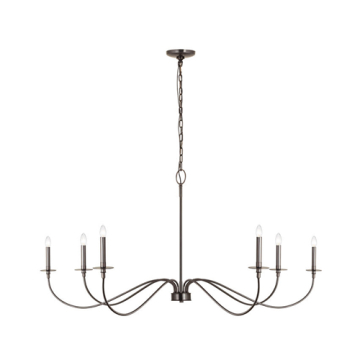 Z-Lite Arrington 63" 6-Light Chandelier - 120V - Plated Bronze