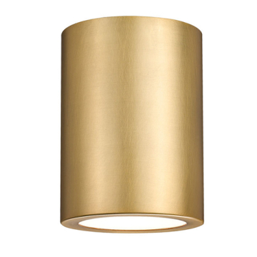 Z-Lite Harley 1-Light Flush Mount - 120V - Rubbed Brass