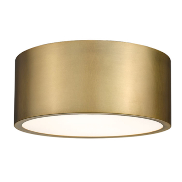 Z-Lite Harley 2-Light Flush Mount - 120V - Rubbed Brass