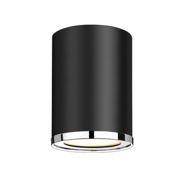 Z-Lite Arlo 1-Light Flush Mount - 120V - Matte Black / Chrome