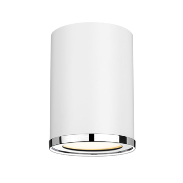 Z-Lite Arlo 1-Light Flush Mount - 120V - Matte White / Chrome