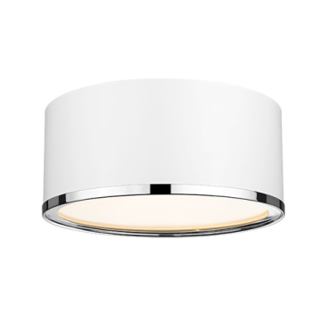 Z-Lite Arlo 2-Light Flush Mount - 120V - Matte White / Chrome