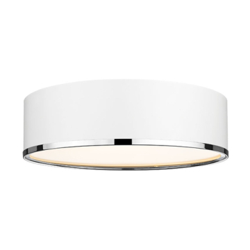 Z-Lite Arlo 4-Light Flush Mount - 120V - Matte White / Chrome